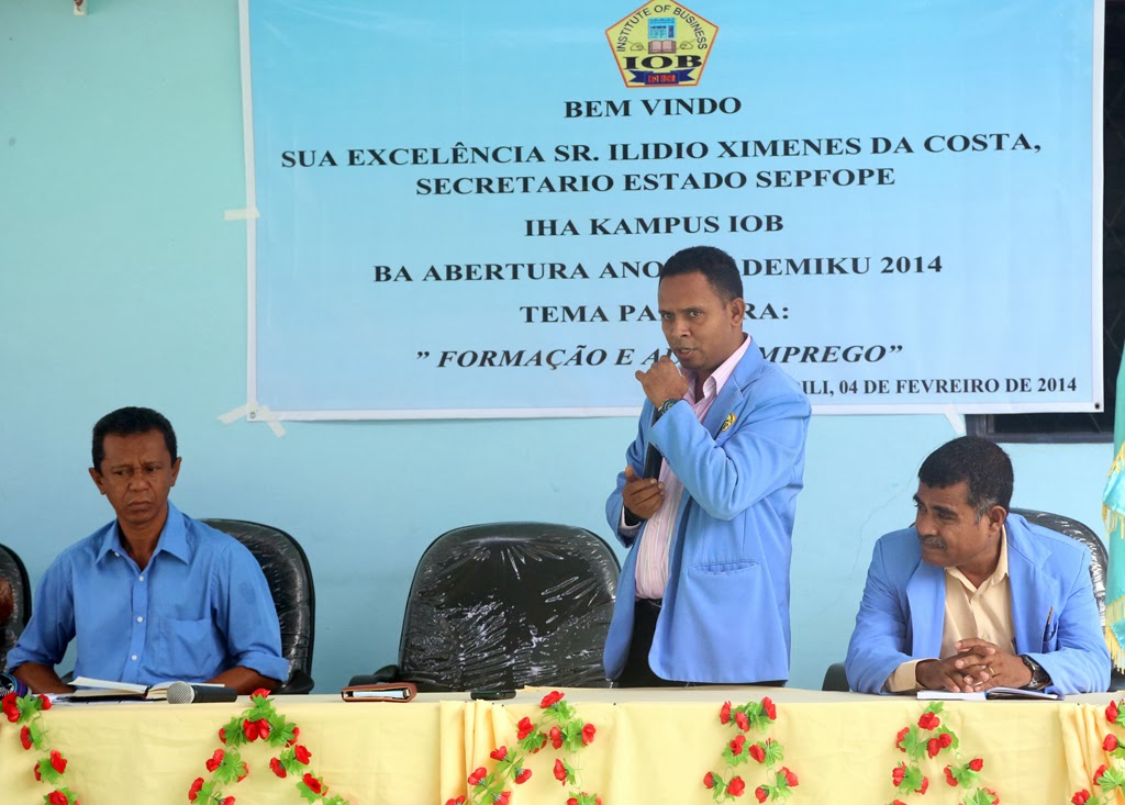 SEPFOPE TIMORLESTE SEPFOPE "KULIAH PERDANA" ho estudante IOB