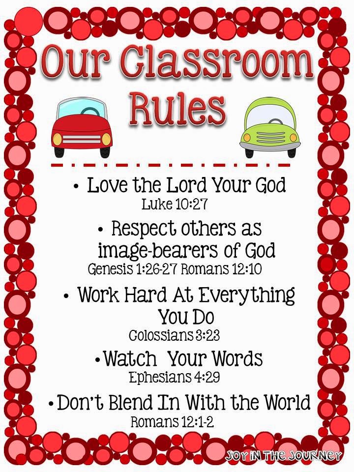 Rules of the Road Biblicallybased Rules on the Classroom Joy in