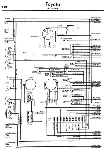 Toyota Celica A20 1971 Wiring Diagrams | Online Manual Sharing