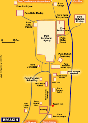 Besakih Temple Map