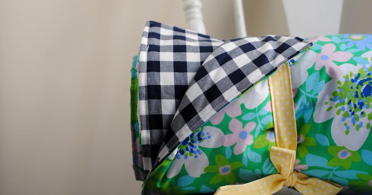 sewing vintage & gingham picnic blanket