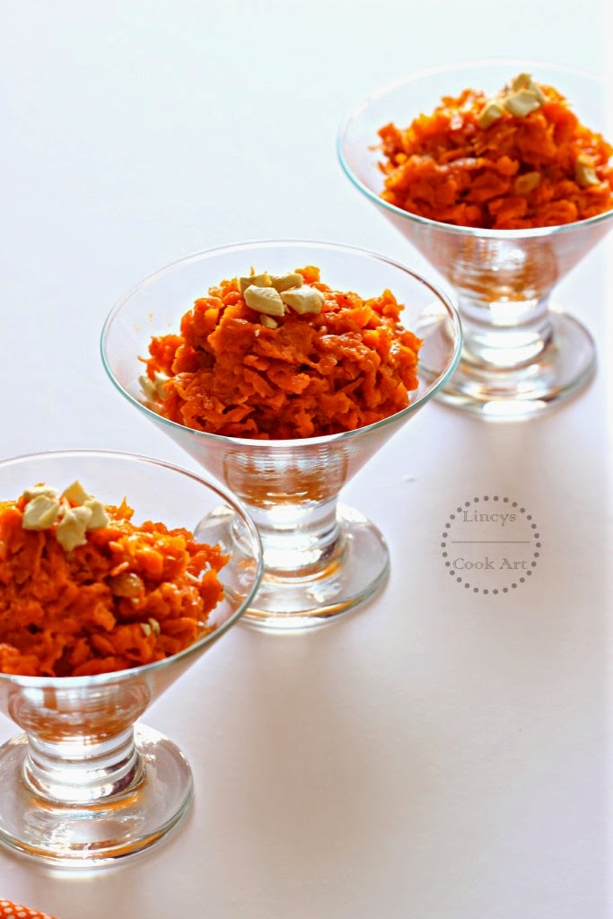 Carrot Halwa/ Gajar Ka Halwa ~ Lincy's Cook Art