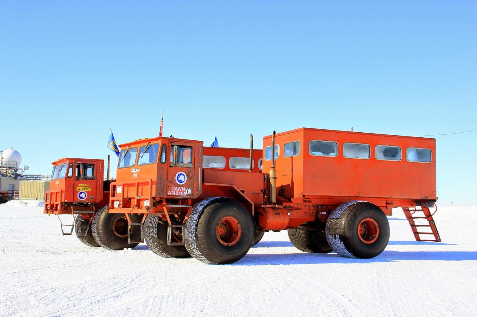 Joy of Discovery Vehicles in Antarctica
