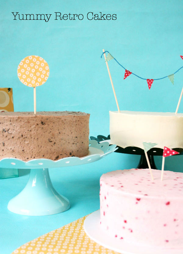 DIY RETRO DECORATIONS AND RED VELVET CAKE