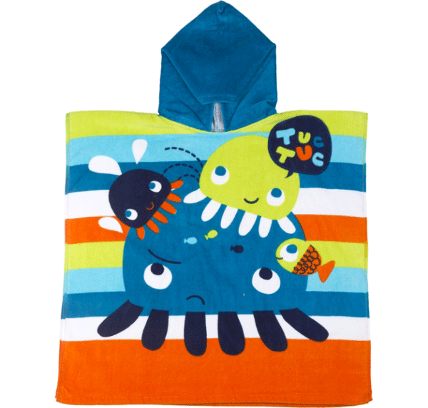 Boys Hooded Beach Towel - Tuc Tuc Jellyfish Boys Hooded Beach Towel Tuc Tuc