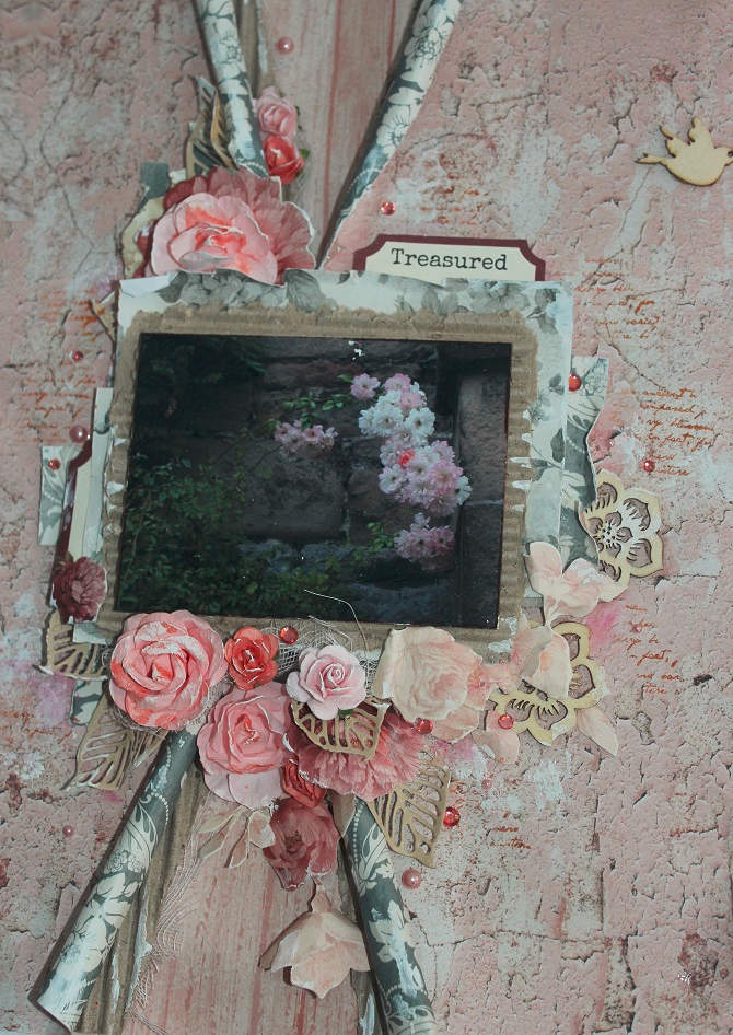 My Craft and Garden Tales A rustic mixed media layout