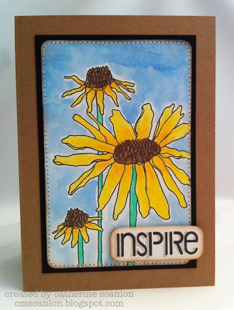 Black Eyed Susan stamp (Cling Stamp AGC1-2692) by Catherine Scanlon from Art Gone Wild and Friends