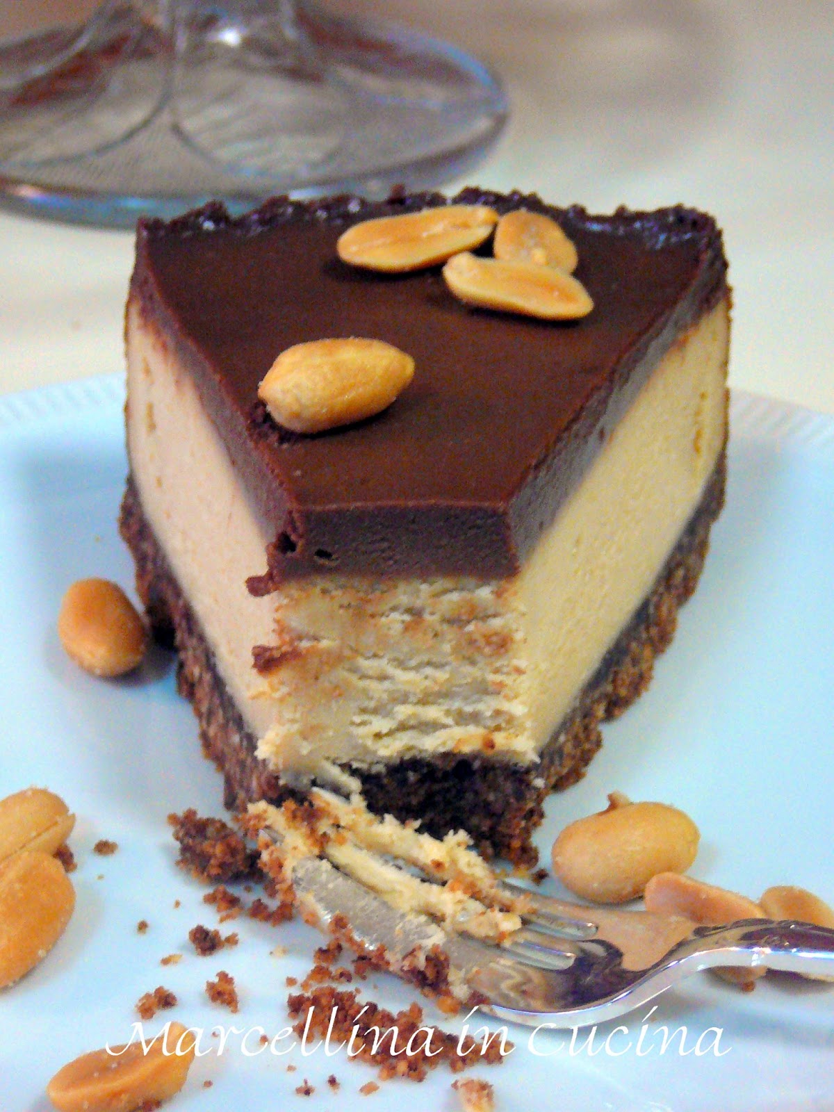 Marcellina in Cucina Nigella's Chocolate peanut butter cheesecake
