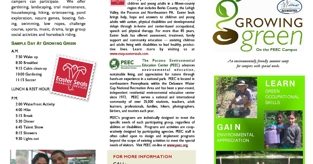 Fresh Start Outreach Ministry Easter Seals Summer Camp