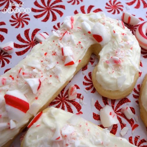 Crushed Candy Cane Sugar Cookies from Blissful Roots