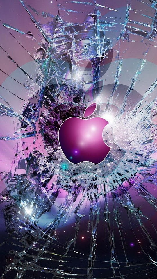 Apple Logo Broken Glass  Android Best Wallpaper