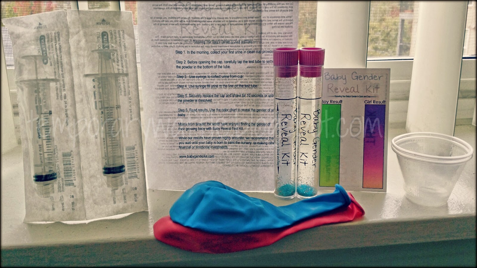 Temporary Waffle Momma Bear Baby Gender Reveal Kit