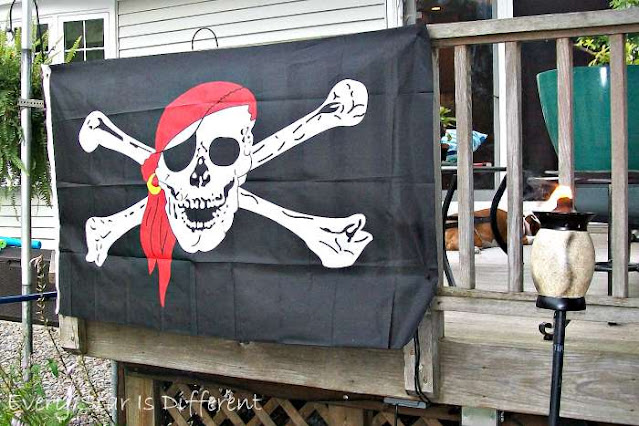 A Pirate Birthday Party Flag