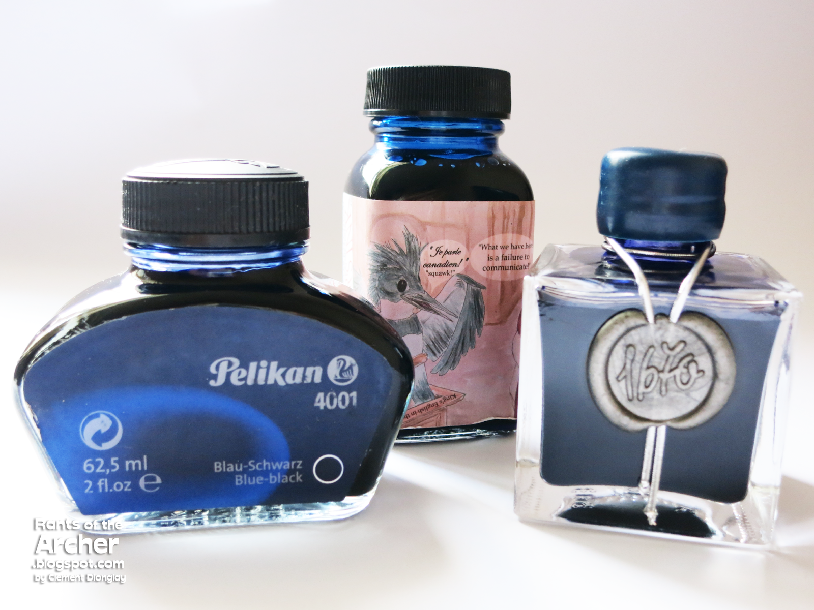 A Comparison of Blue Fountain Pen Inks Rants of The Archer