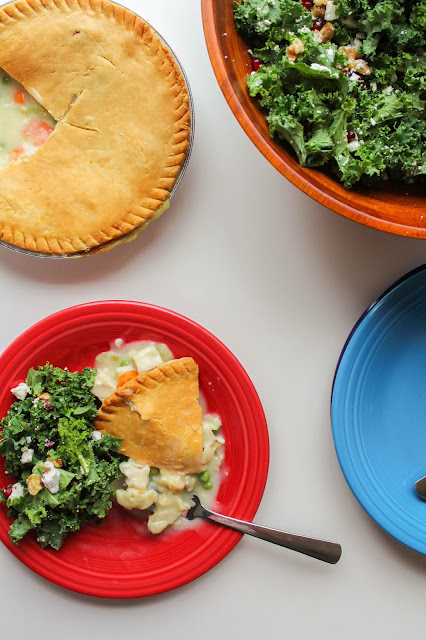 Kale, Walnut & Pomegranate Salad | The Chef Next Door #PotPiePlease