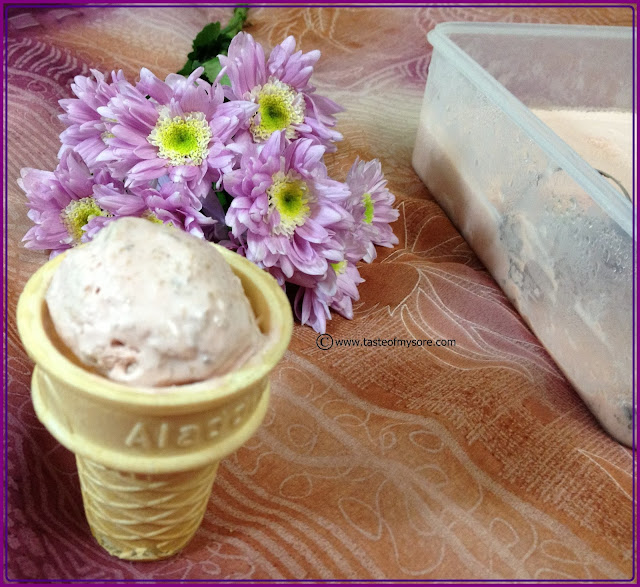 Taste of Mysore Gulkand & Dry fruit Ice Cream Preserved Rose Petals