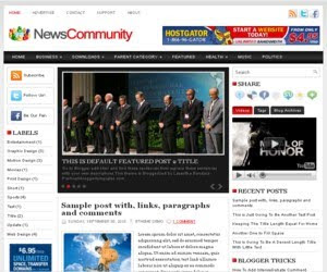 News Community Blogger Template