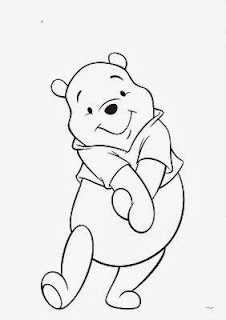 desenho do ursinho pooh para pintar em fraldas