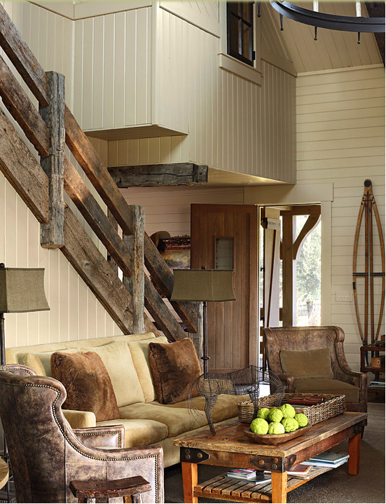 Casual Casa Rustic vanity and living room