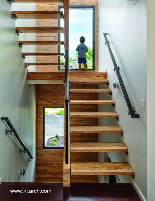 Características del diseño interior - Foto Aaron Leitz Escalera interior