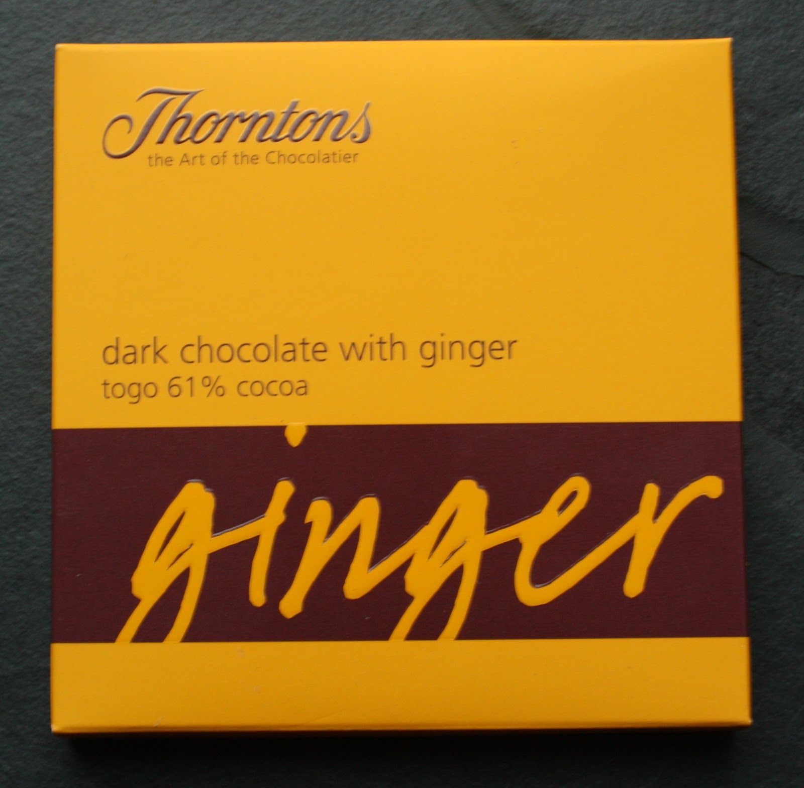 The World of Chocolate Thorntons Dark Chocolate with Ginger 61