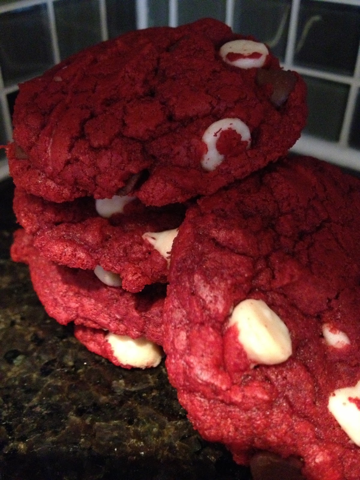 Freckle Red Velvet Chocolate Chip Cookies (Cake Mix Cookies)