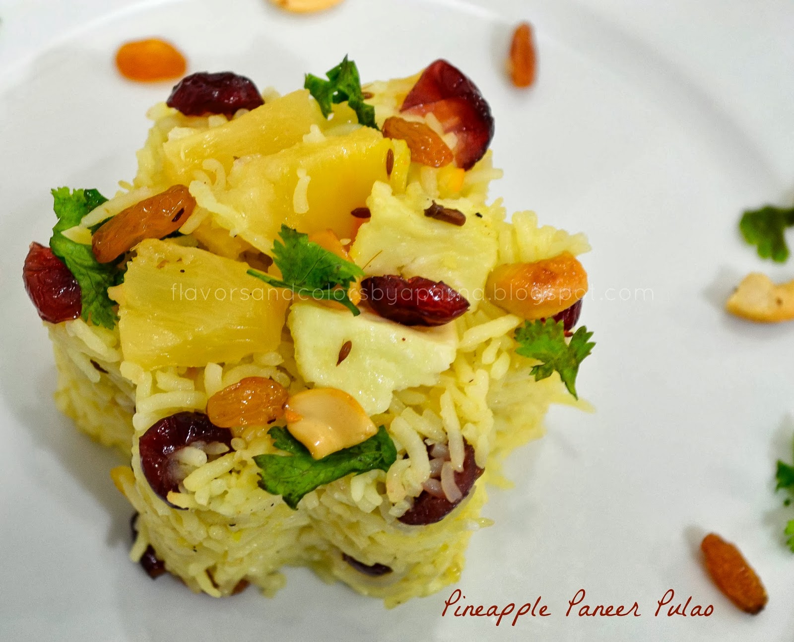 Pineapple Paneer Pulao Flavors N Colors