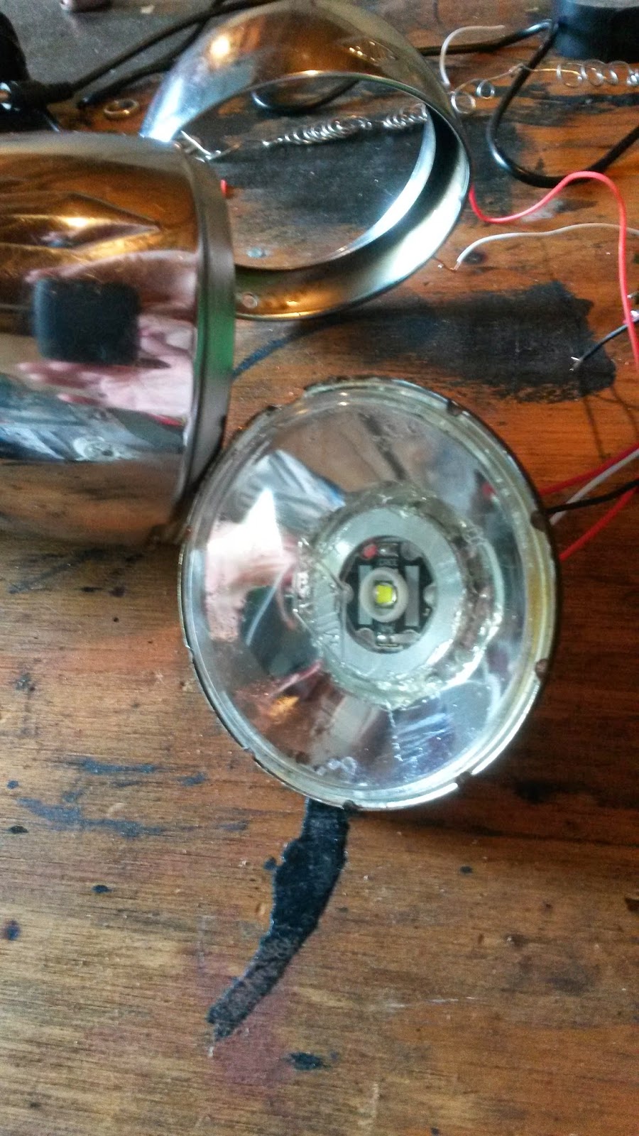 The Bike Shed Retro Bicycle LED Headlight Construction