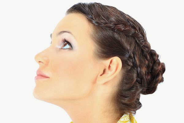 Braided bun hairstyle Braided bun
