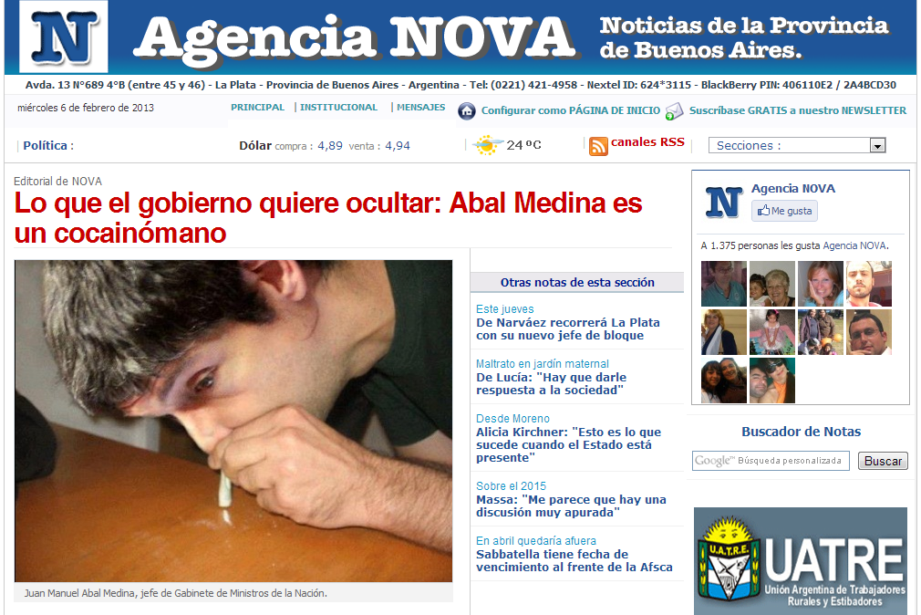 Se confundieron de target: Abal Medina Se confundieron de target: Abal Medina