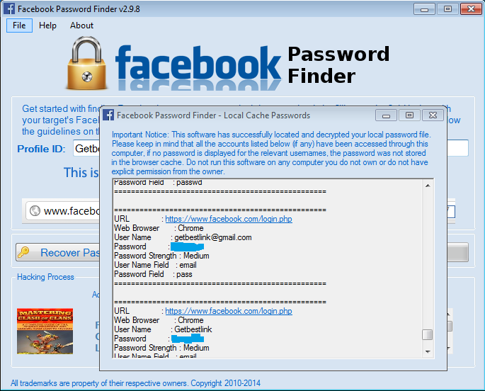 Facebook Password Hacker Activation Code V298 Free