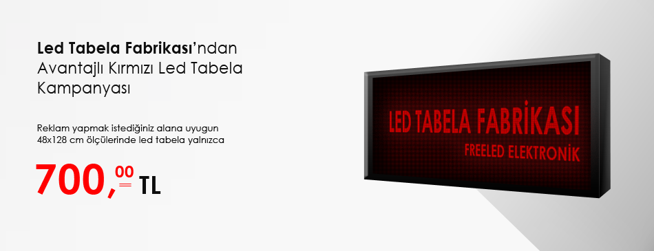 48x120 Kırmızı - Led Tabela