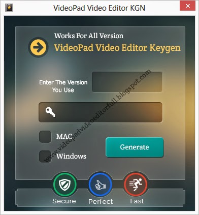 Videopad video editor serial key generator