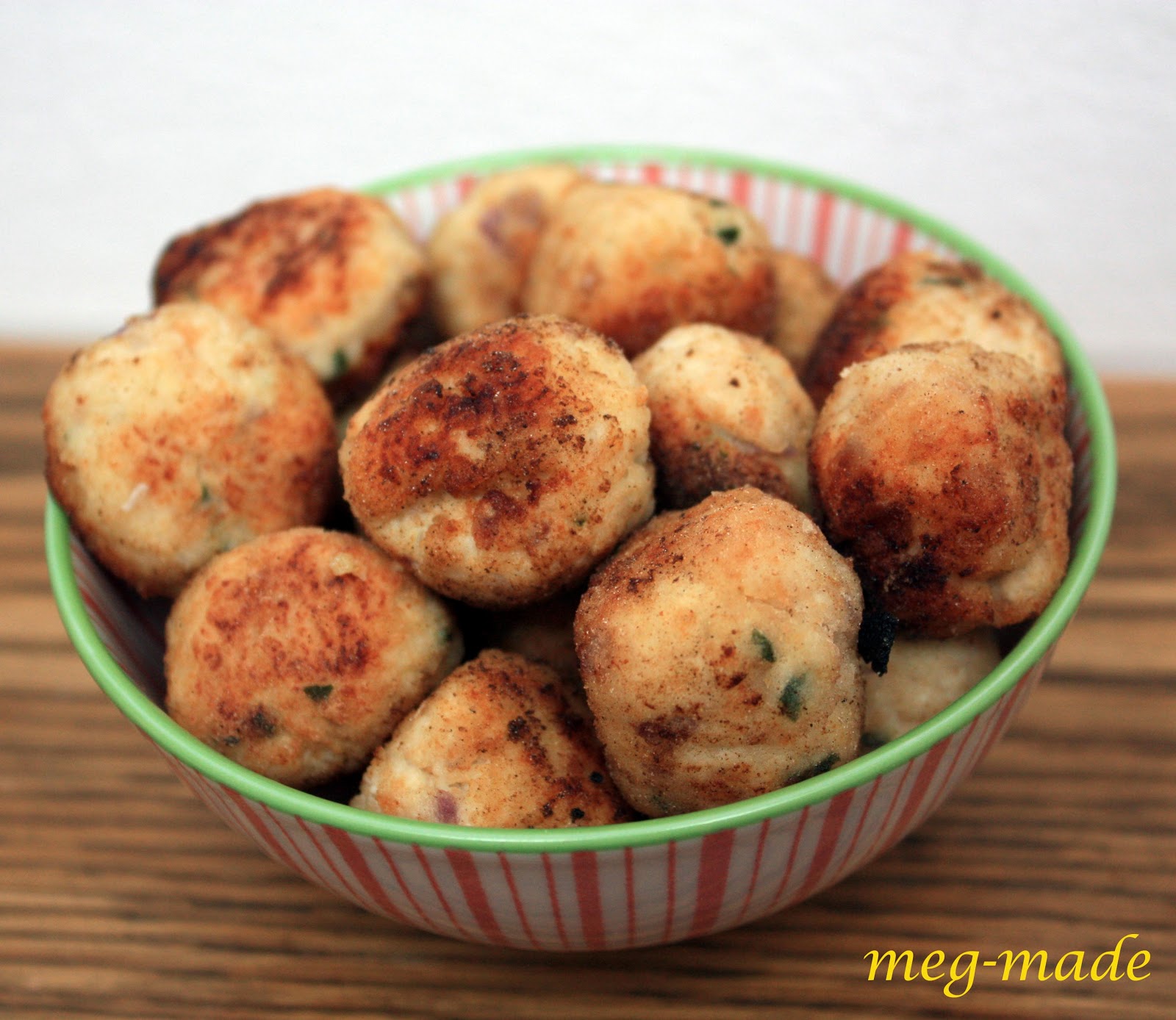 megmade Chicken and apple balls
