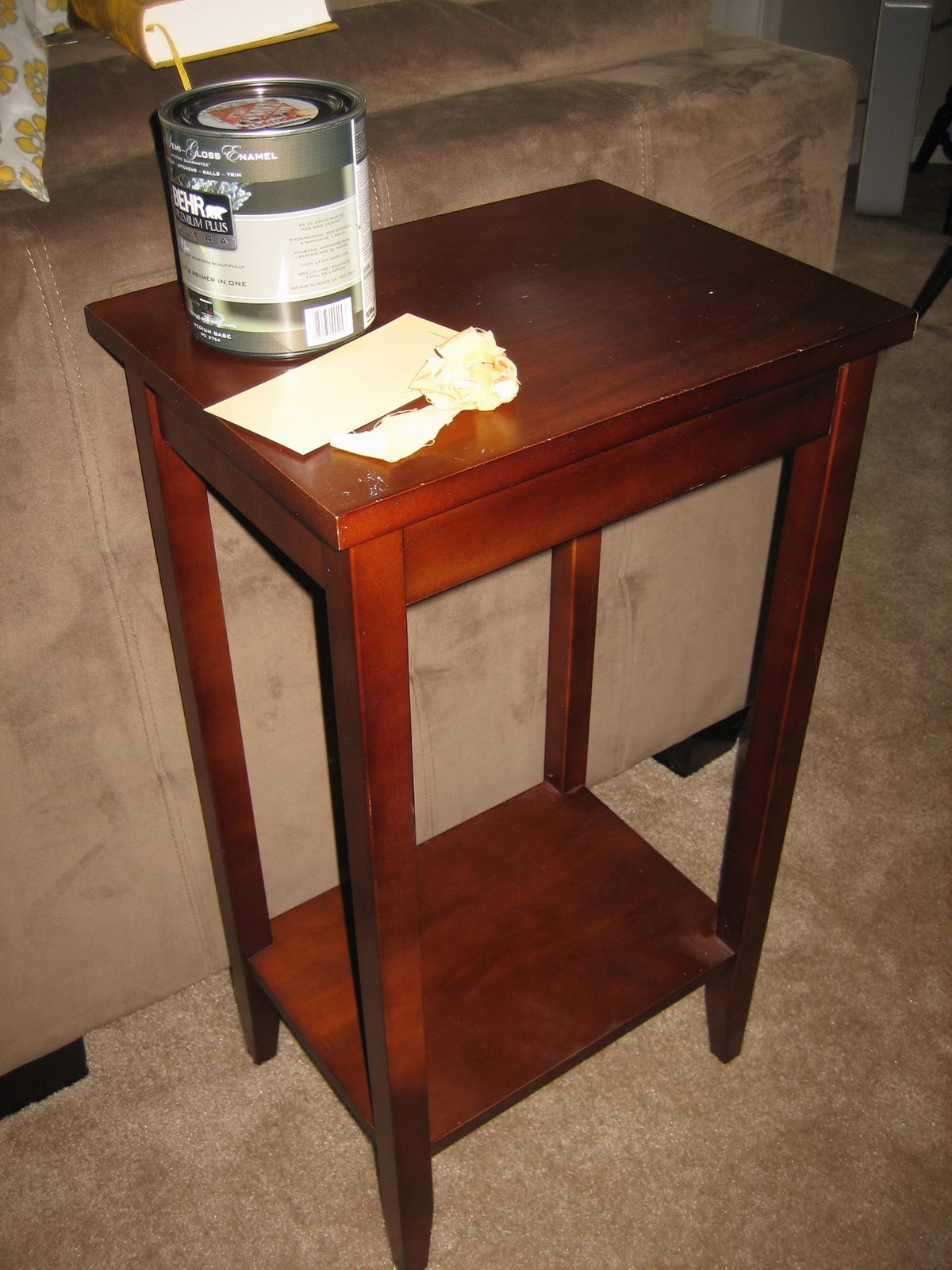 make bake and love Before + After End Table Project