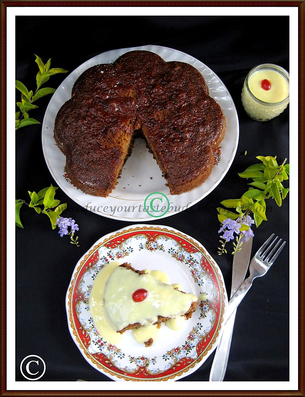 Dates Cake [No Egg/ Milk / Butter!!] Seduce Your Tastebuds...