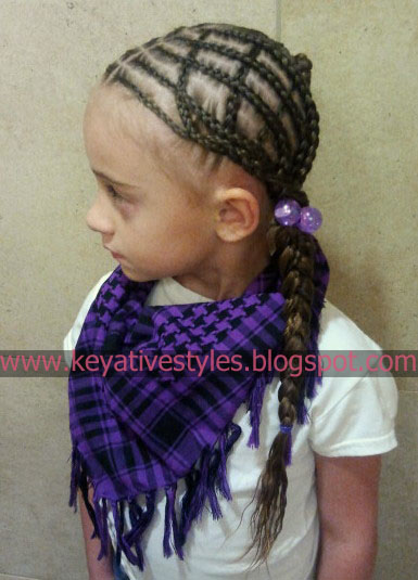 Keyative Styles Halloween Style Cornrowed Spider Web Design