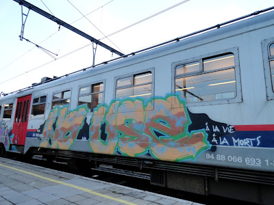 Action painting bringing art to the trains