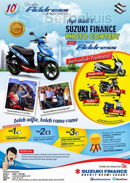 Kontes Foto Berhadiah Motor Suzuki Burgman & 3 Motor Lain