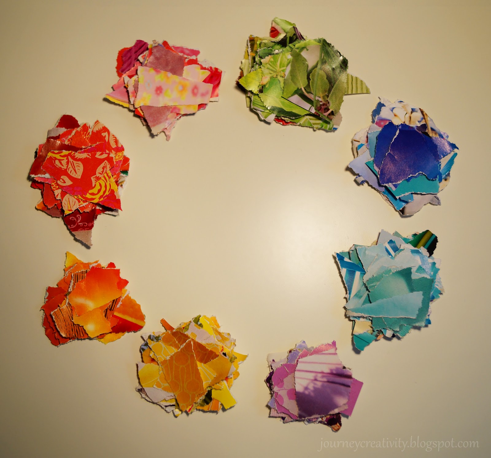 Magazines collage coasters Journey into Creativity