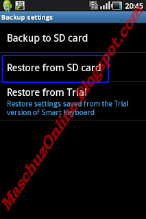 Restore From SD Card
