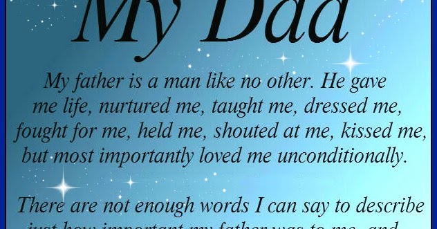 Daveswordsofwisdom.com: My Father Is A Man Like No Other...