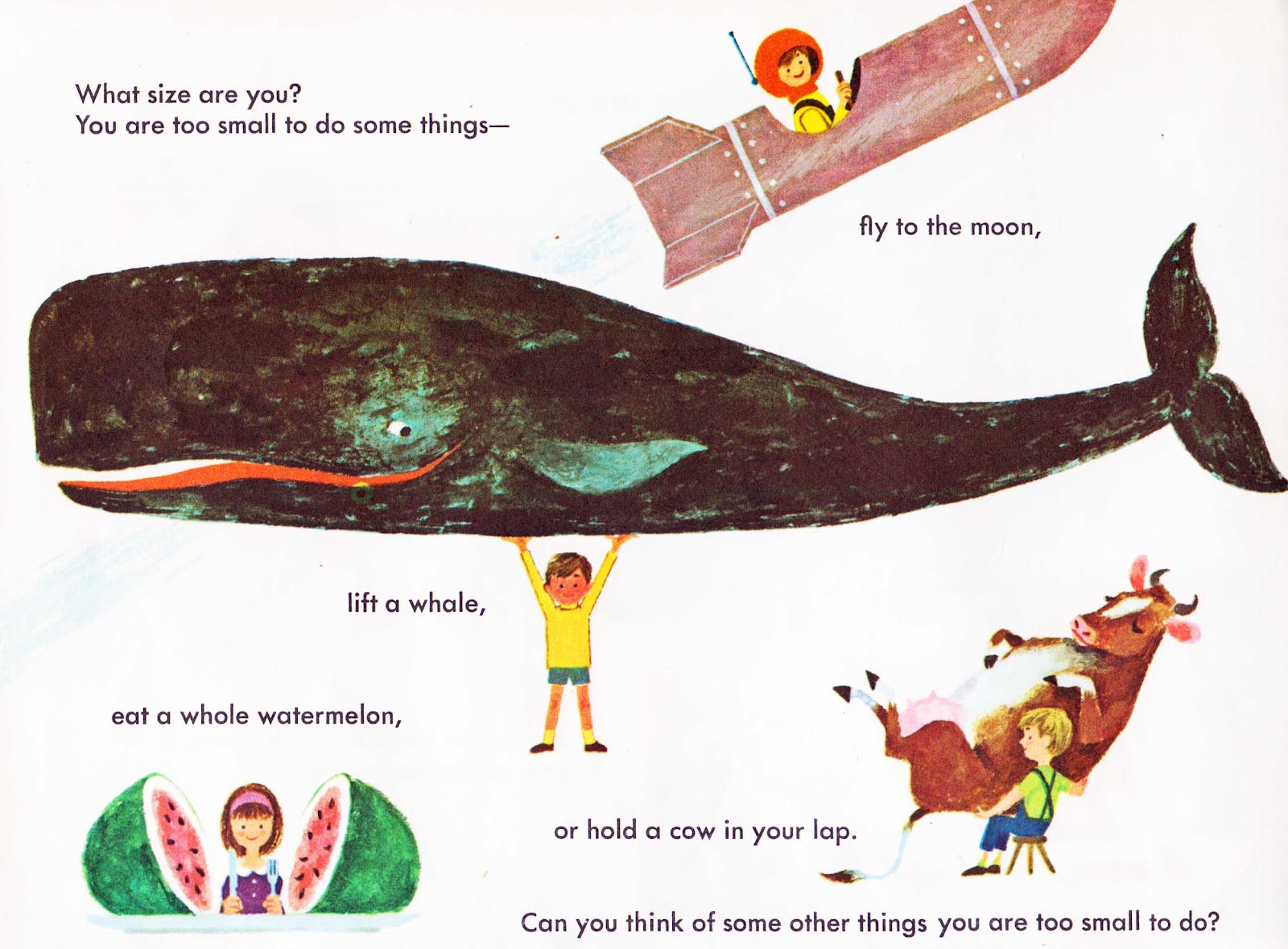 Vintage Kids' Books My Kid Loves Learning about Sizes