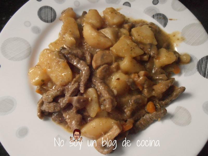 Tiras De Ternera Estofada Con Patatas
