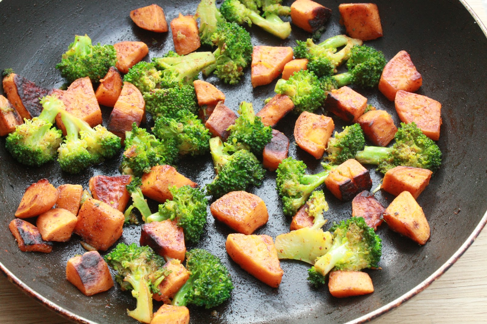 Yum! Yum! Yum! Sweet Potato and Broccoli Saute
