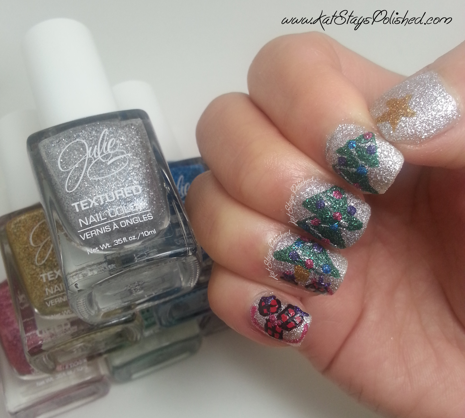 Kat Stays Polished Beauty Blog with a Dash of Life Christmas Tree Nail Art