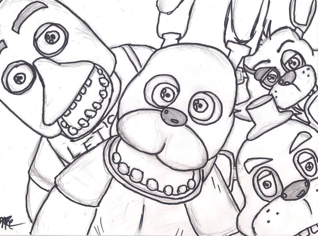 desenhos para imprimir colorir e pintar five nights at freddys