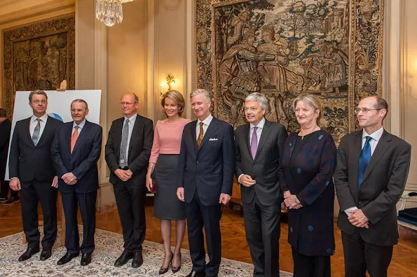 Queen Mathilde and King Philippe of Belgium attends the conference Belgium in the United Nations (La Belgique dans les Nations Unies)