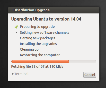 upgrade to ubuntu 14.04 from ubuntu 12.04