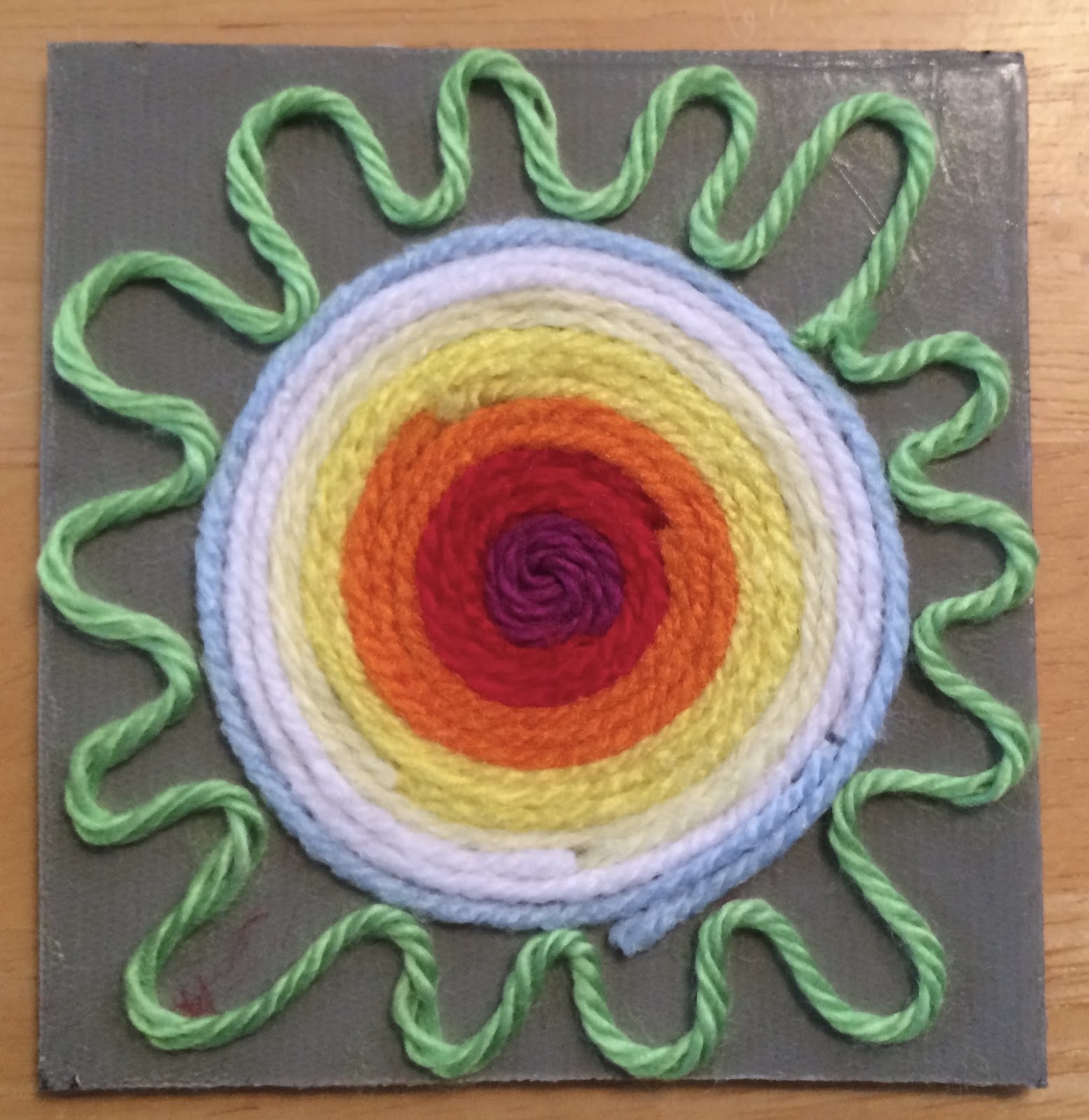 Kathy's Art Project Ideas Mexican Sun Huichol Yarn Painting Art Lesson